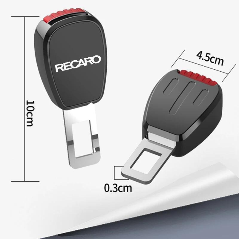 2個セット RECARO レカロ シートベルト エクステンダー 延長 バックル ミラー仕上げ ワンプッシュボタン ブラック 黒 sc_画像5