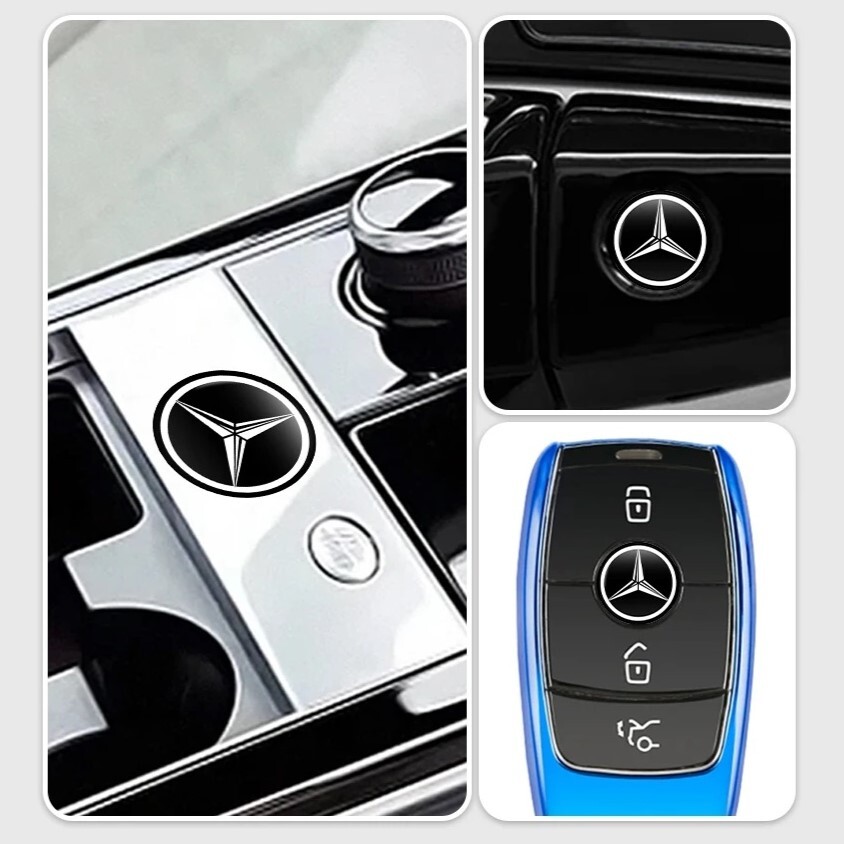 Mercedes-Benz メルセデスベンツ 3D クリスタルエンブレム 15mm 鍵穴マーク 鍵穴隠し キーレス AMG ペトロナス PETRONAS_画像7