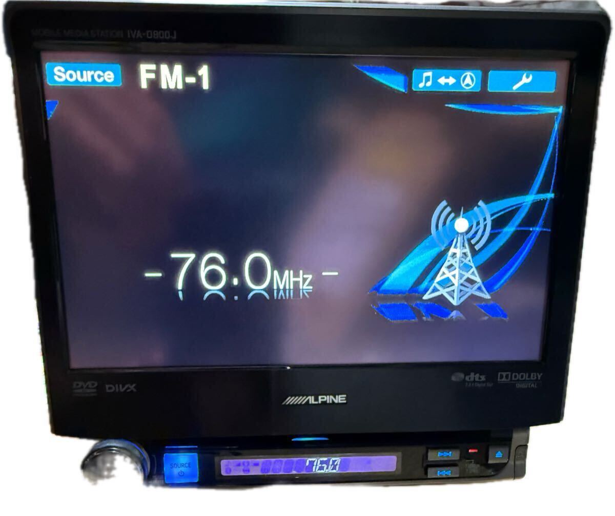 ALPINE IVA-D800J 1DIN 7型LED液晶WVGA AVヘッドユニット インダッシュモニター