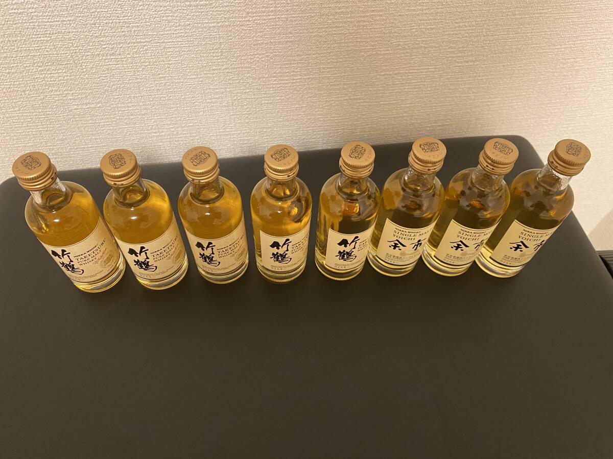 ニッカ ウイスキー NIKKA WHISKY 竹鶴ピュアモルト シングルモルト余市 ミニボトル 50ml 箱無し 1円スタート 【管理番號：K32NpbaSzhbr】