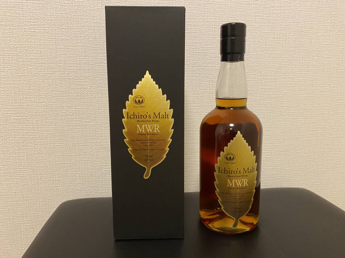 希少品 イチローズモルト ミズナラウッドリザーブ MWR リーフラベル Ichiro's Mizunara Wood Reserve 700ml 箱あり 管理番號：TDP6zZj29GXw