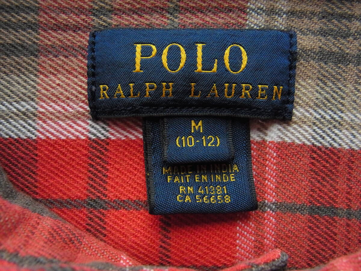 RALPH LAUREN ラルフローレン　チェック柄　ワークシャツ　サイズ キッズ M(10-12)_画像5