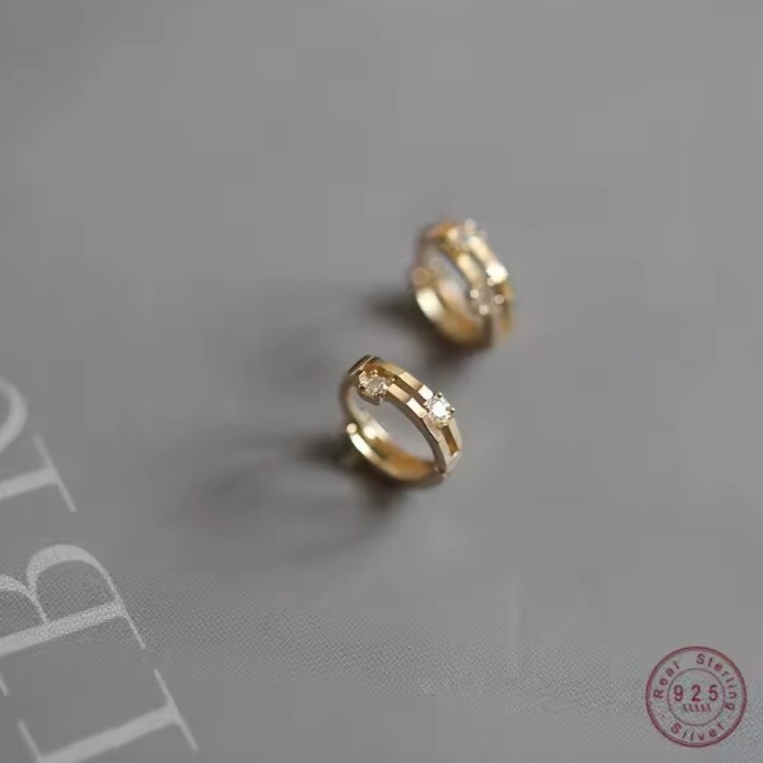 X789 ピアス レディース ゴールド k18 S925 ダイヤ プレゼント_画像8