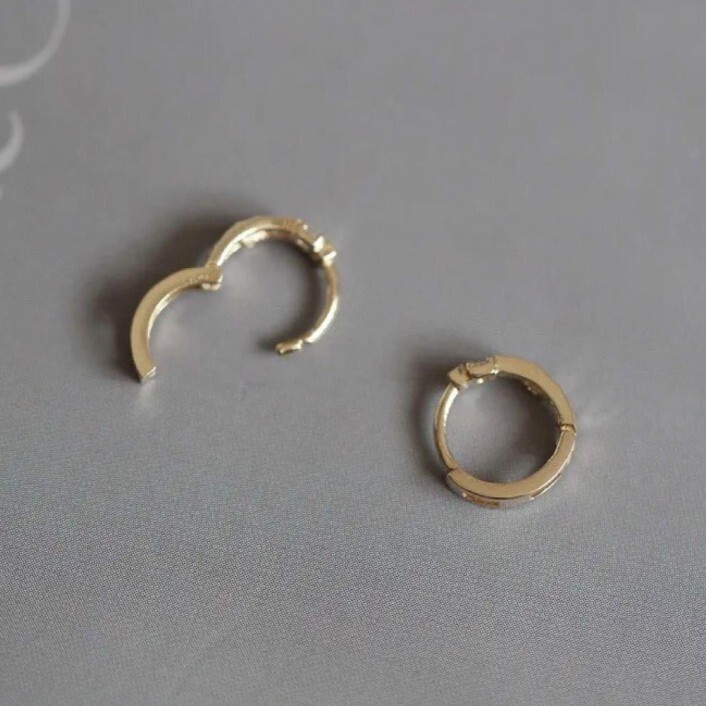 X789 ピアス レディース ゴールド k18 S925 ダイヤ プレゼント_画像6