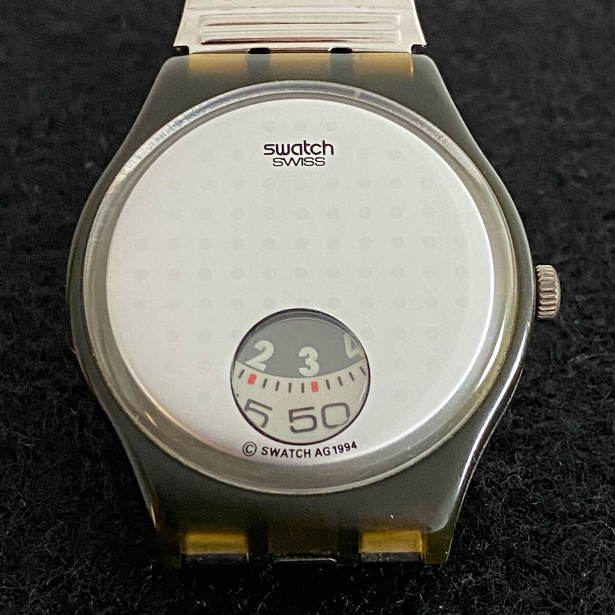動作品 ビンテージ SWATCH AG1994 Gent Pieza ディスク時計 変わり種 スウォッチ _画像1