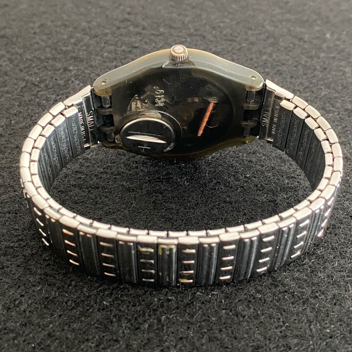 動作品 ビンテージ SWATCH AG1994 Gent Pieza ディスク時計 変わり種 スウォッチ _画像3