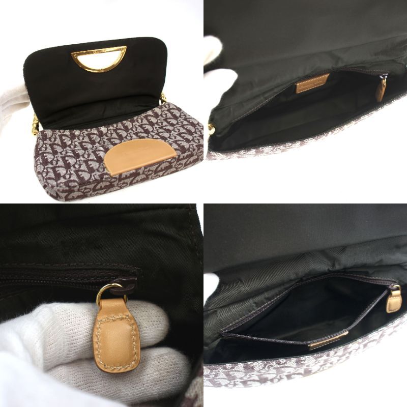 ◆ 1円～ Christian Dior / クリスチャンディオール マリスパール トロッター柄 ワンショルダーバッグ ブラウン系 158423