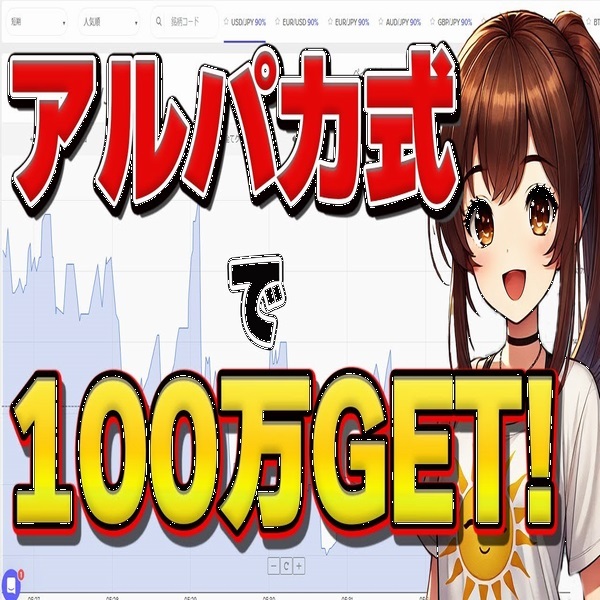 【アルパカ式ハイロー完全攻略】アルパカが選んだ the option で100万円達成したロジックを公開！【バイナリーオプション・サインツール】_画像1