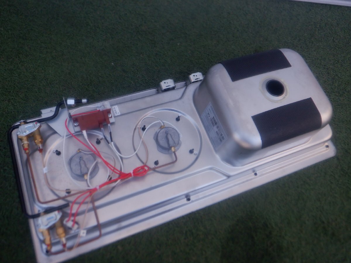 売り切り Dometic MO9222L 760 x 330mm コンロ ２個付き シンク セット キャンピングカー など m-25-9-398_画像6