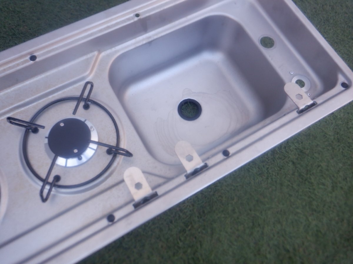 売り切り Dometic MO9222L 760 x 330mm コンロ ２個付き シンク セット キャンピングカー など m-25-9-398_画像4