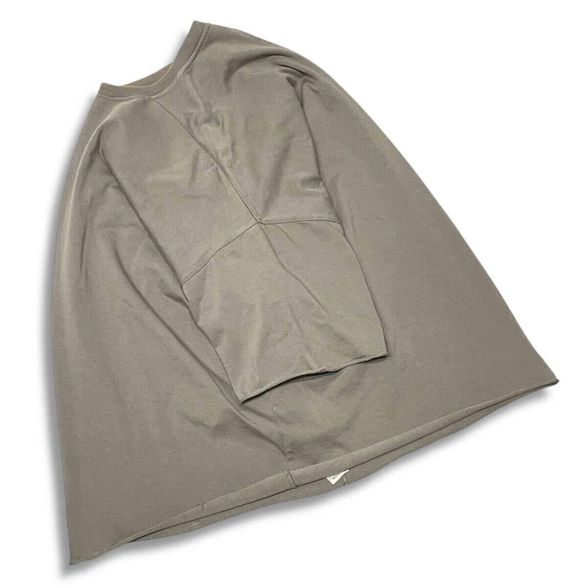 37 國內(nèi)正規(guī)品 Rick Owens リックオウエンス Tommy Heavy Oversized Tee RU01B1283-BA オーバーサイズ Tシャツ 切りっぱなし 34 メンズ