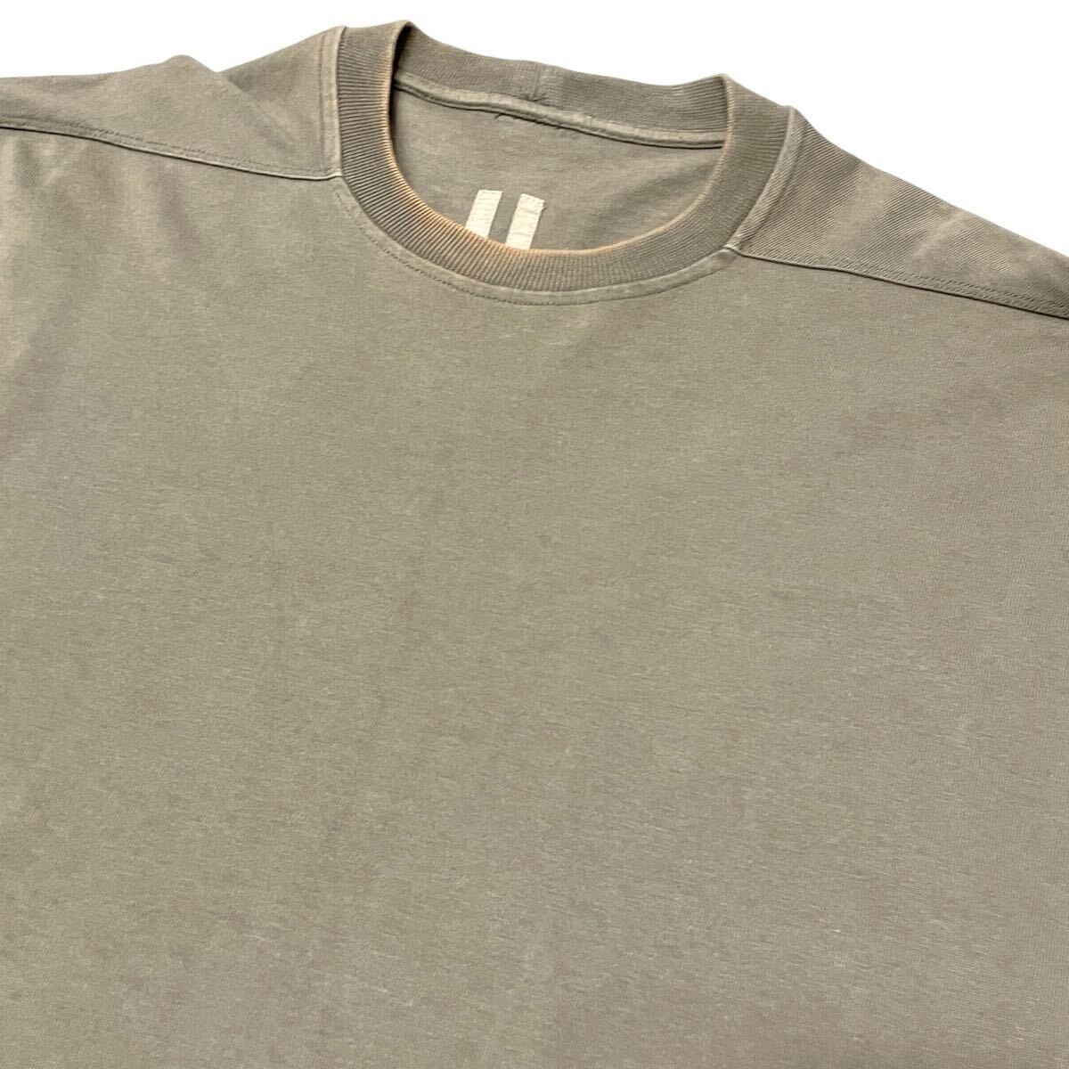 37 國內(nèi)正規(guī)品 Rick Owens リックオウエンス Tommy Heavy Oversized Tee RU01B1283-BA オーバーサイズ Tシャツ 切りっぱなし 34 メンズ
