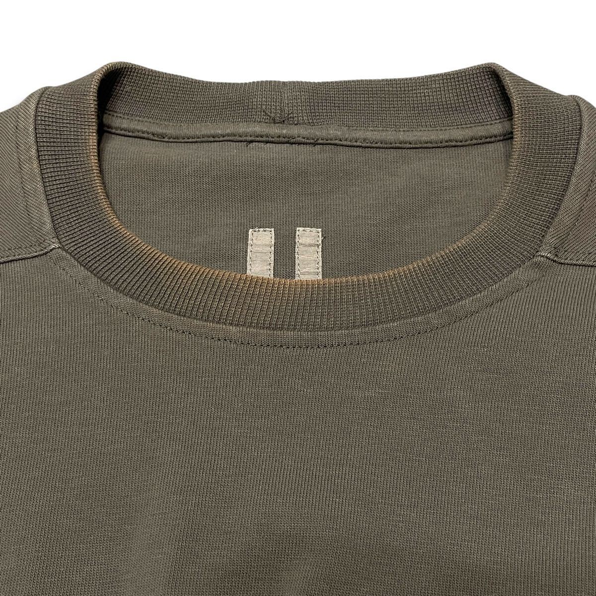 37 國內(nèi)正規(guī)品 Rick Owens リックオウエンス Tommy Heavy Oversized Tee RU01B1283-BA オーバーサイズ Tシャツ 切りっぱなし 34 メンズ