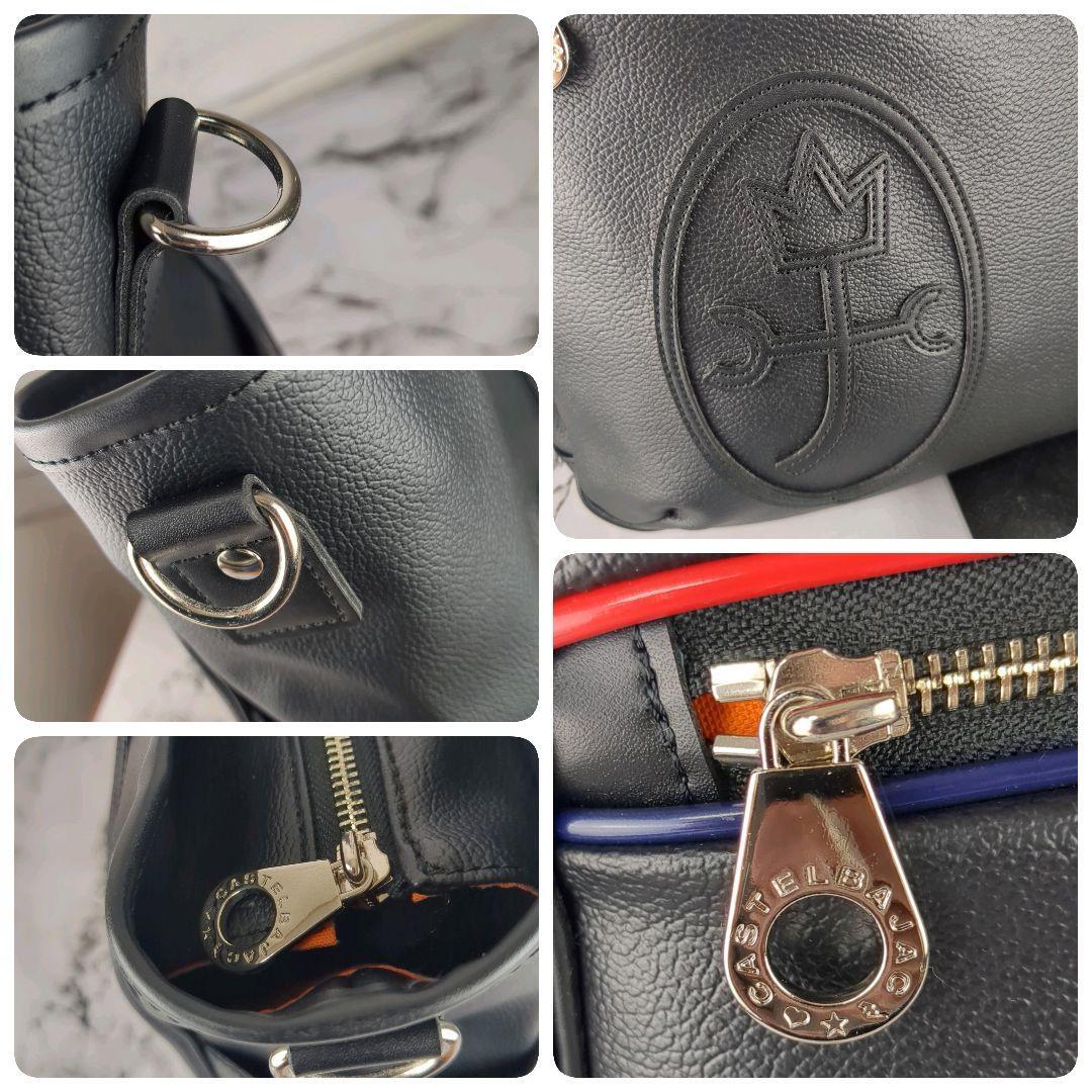【未使用級】 CASTELBAJAC カステルバジャック A4収納可 2way トートバッグ メンズ ブラック ビジネス ベルト付 肩掛け ショルダー 高級感_画像9