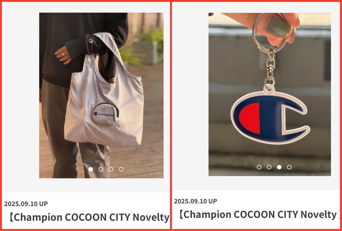 非売品 新品 Champion エコバッグ&キーリング 2点セット ノベルティ_画像1
