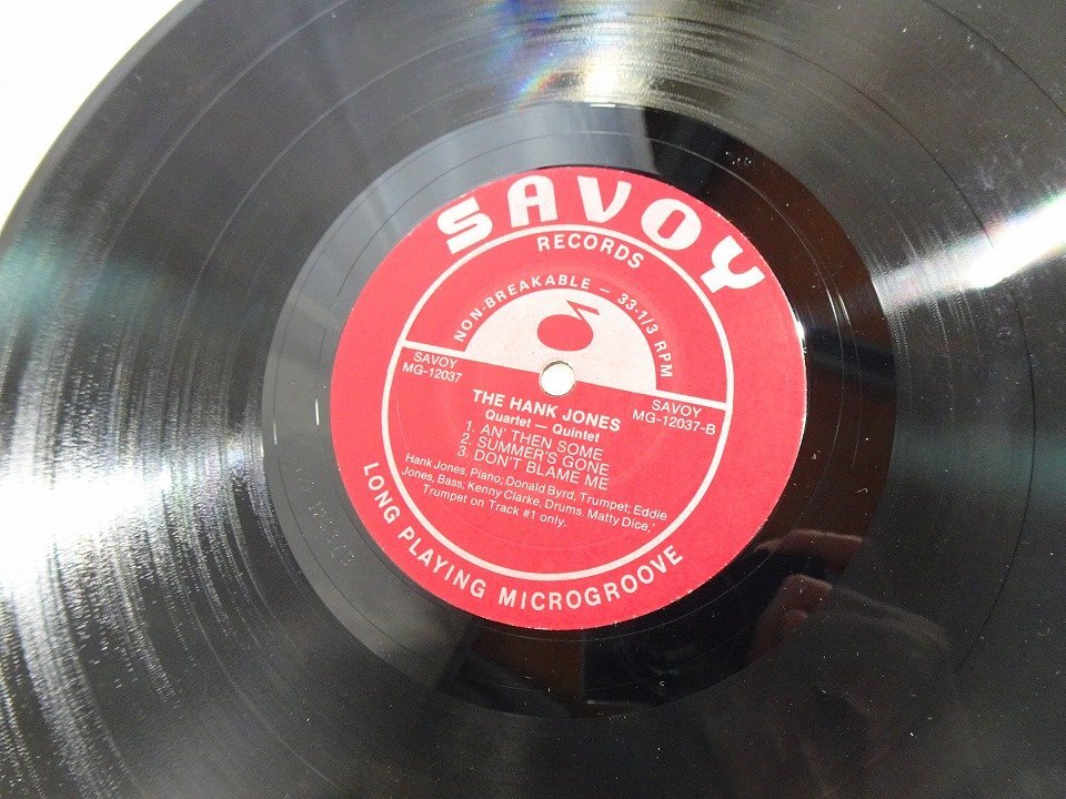 【US盤】HANK JONES LP /QUARTET QUINTET/SAVOY MG12037 手書きRVG刻印 JAZZ レコードNwb東_▲006