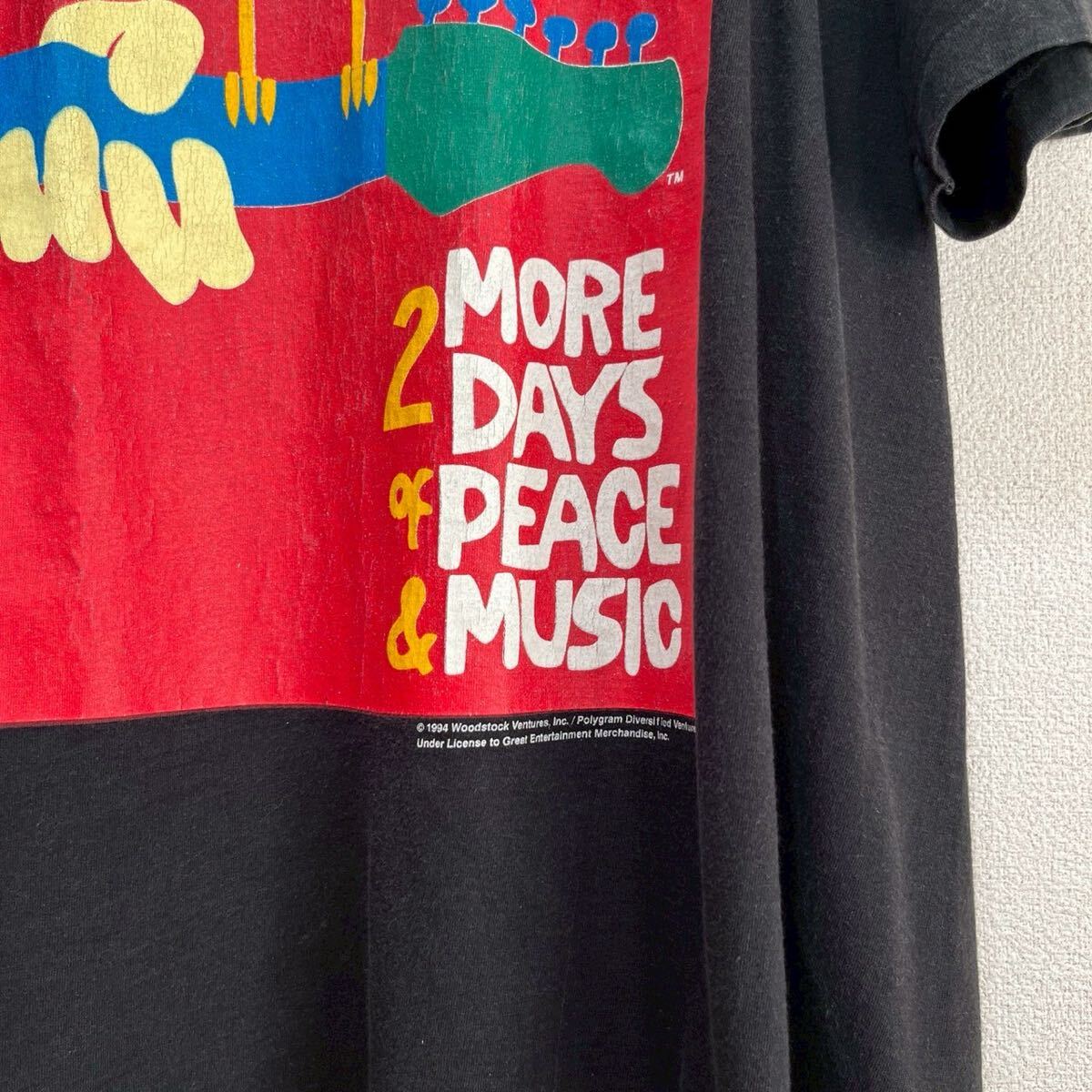 【スペシャル】90's WOODSTOCK Tシャツ ブラック XL 木村拓哉着_画像5