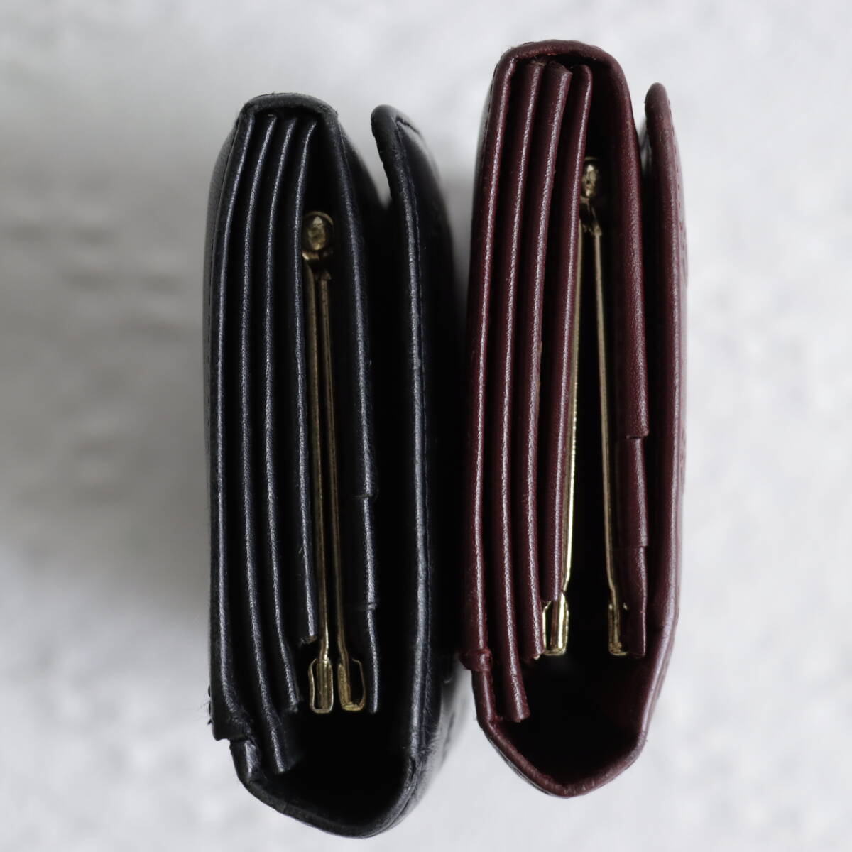 1円【豪華色違い2點(diǎn)セット！】Christian DIOR トロッター ウォレット 長(zhǎng)財(cái)布 まとめセット ブラック黒 ボルドーワインレッド ヴィンテージ