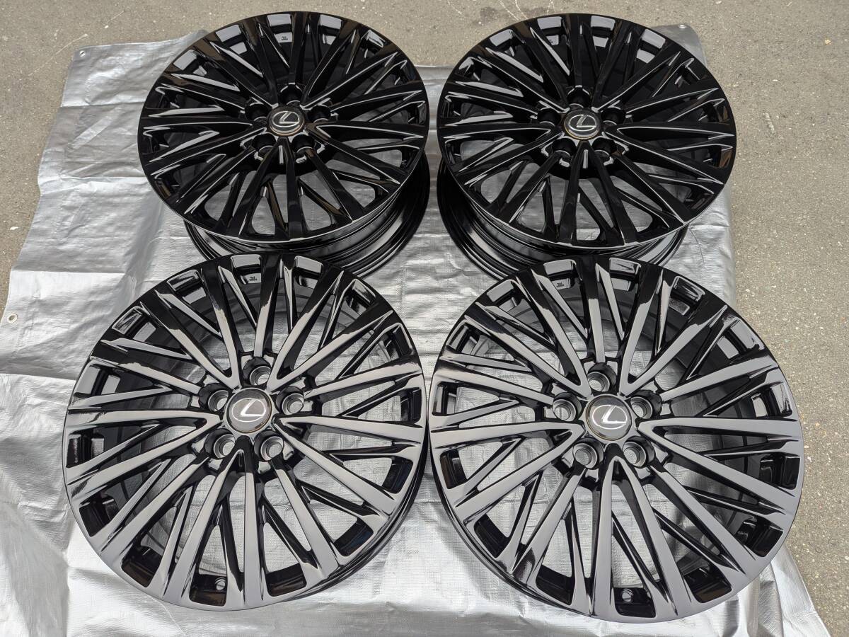 鍛造 レクサス LM500h 純正 19インチ 7J +35 PCD120 黒塗装品 4本_画像1