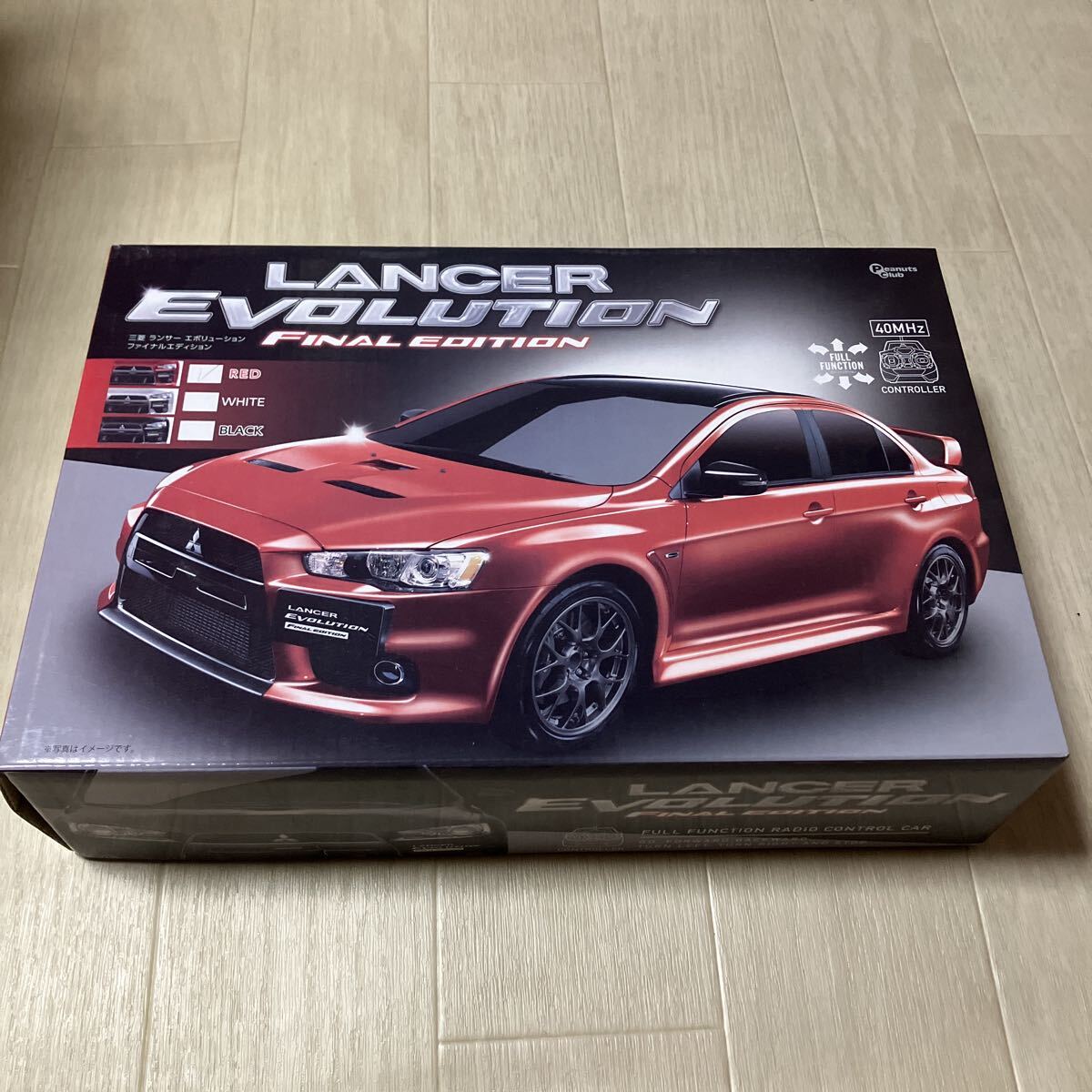 三菱 ランサー エボリューション ファイナルエディション RED 赤 フルファンクション ラジコンカー 40MHz