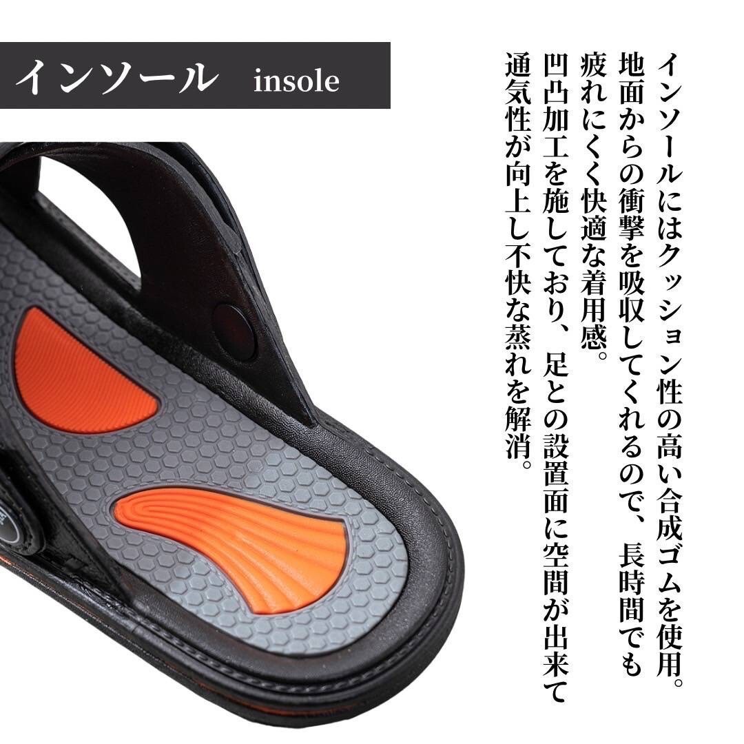 サンダル メンズ 2WAY スリッパ 前閉じ バックストラップ クッション性 ブラック Bタイプ 27.0の画像5