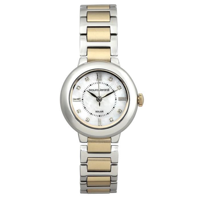  женские наручные часы SOLAR солнечный источник питания MJ070-2maurojela Rudy нержавеющая сталь чистота солнечный дамский батарейка замена не необходимо кварц 