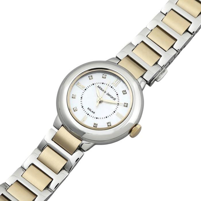  женские наручные часы SOLAR солнечный источник питания MJ070-2maurojela Rudy нержавеющая сталь чистота солнечный дамский батарейка замена не необходимо кварц 