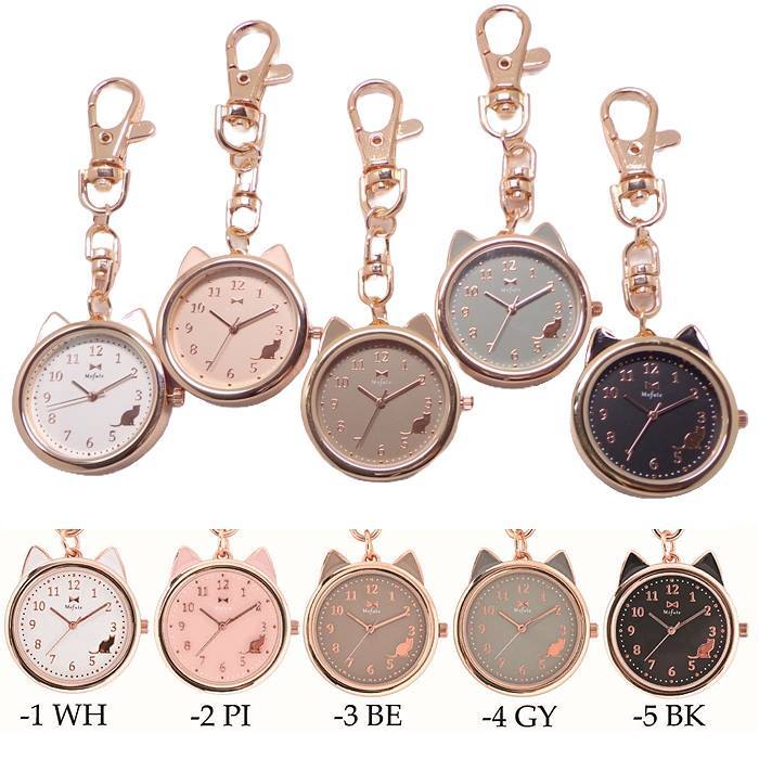 携帯 時計 バックチャーム ネコ ケース ウォッチ MKK2305-2 どうぶつ ネコの形の時計 かわいい 懐中時計 レディース キッズ_画像5