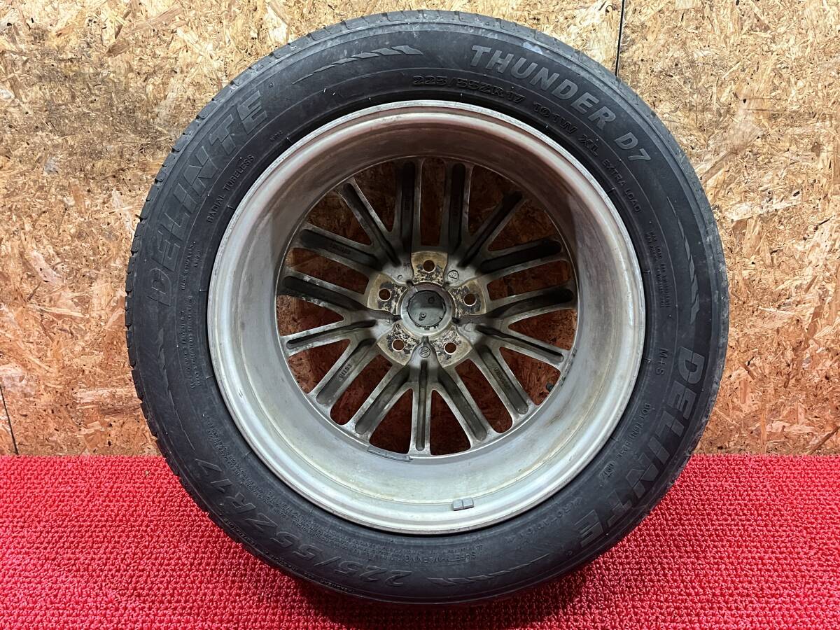 日産フーガ 純正ホイール 17×7J ＋16 5穴 PCD114.3 DELINTE THUNDER D7 225/55/R17 売切!!
