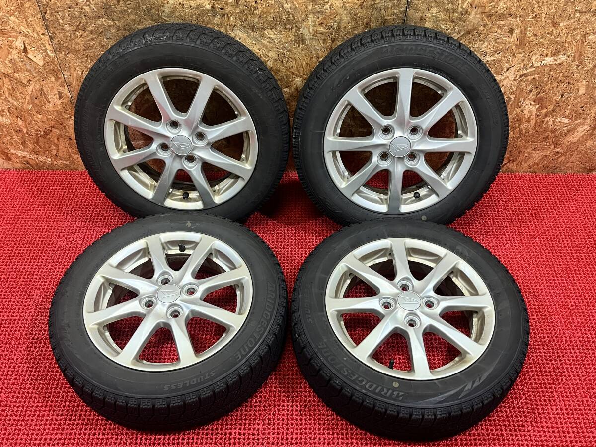 ダイハツ 純正ホイール 14×4.5J ＋45 PCD100 BRIDGESTONE BLIZZAK VRX 155/65/R14 軽自動(dòng)車等に 売切!!
