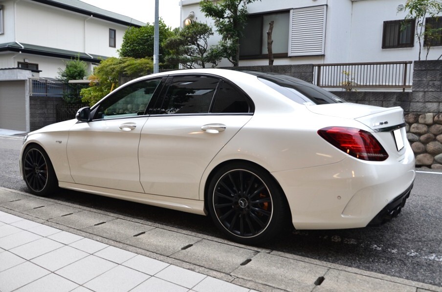 AMG C43 4MATIC（后期モデル） 3Lツインターボ 車(chē)高調(diào)KW（Ver3） 9速AT ダイヤモンドホワイト 車(chē)両評(píng)価4,5點(diǎn)極上極美車(chē)