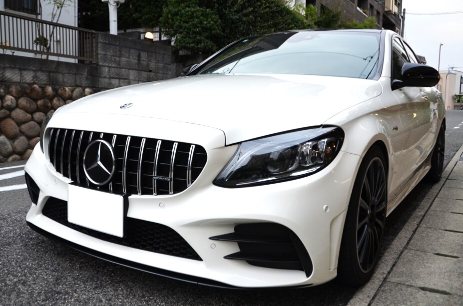 AMG C43 4MATIC（后期モデル） 3Lツインターボ 車(chē)高調(diào)KW（Ver3） 9速AT ダイヤモンドホワイト 車(chē)両評(píng)価4,5點(diǎn)極上極美車(chē)