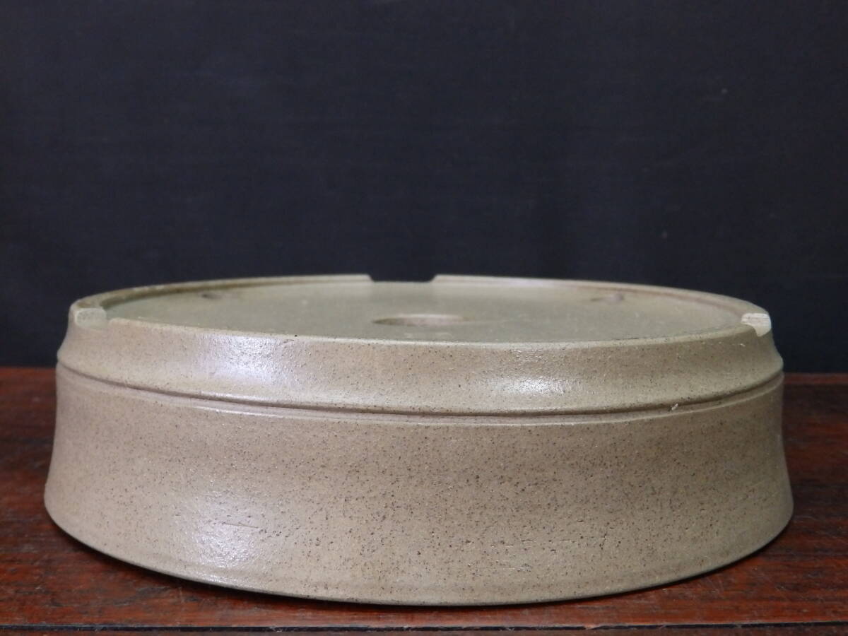 ★盆栽日和★ 和鉢 【一陶園】 胴紐丸鉢 19.5㎝ _画像5