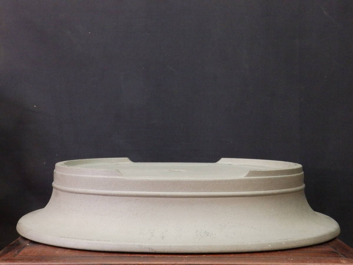 ★盆栽日和★　和鉢 【喜仙】 反縁胴紐楕円鉢　51.5㎝ _画像5