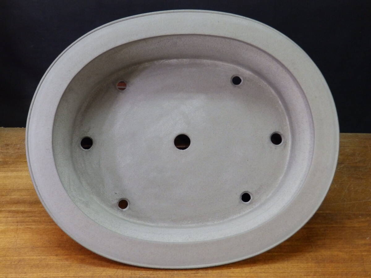 ★盆栽日和★　和鉢 【喜仙】 反縁胴紐楕円鉢　51.5㎝ _画像6