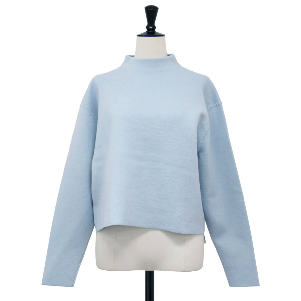 theory luxe セオリーリュクス ブルー サイズ:38(M) | 24秋冬 モックネック クロップド プルオーバー | RAVEL/MAURICE | ニット 長袖