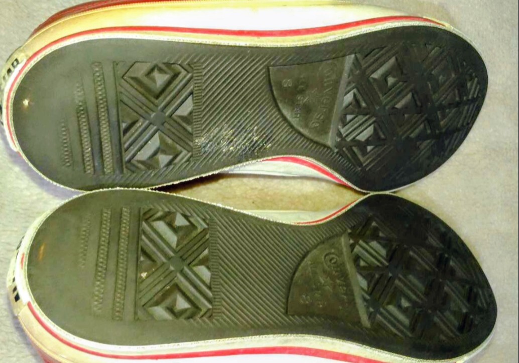 希少 旧タグ 日本製 ★CONVERSE コンバース★ 本革 レザー ONE STAR ワンスター スニーカー シューズ 靴 レッド サイズ US8/26.5cm_画像3