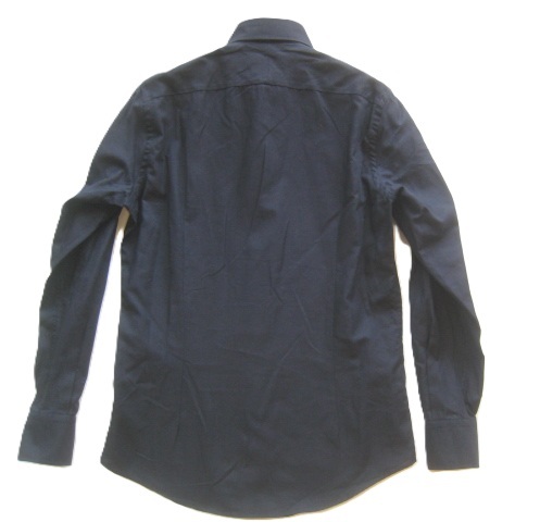 美品!!カミチャニスタ CAMICIANISTA*SLIM FIT 美シルエット オックスフォードボタンダウンシャツ 38-15 実寸S 濃紺 ネイビー_画像9