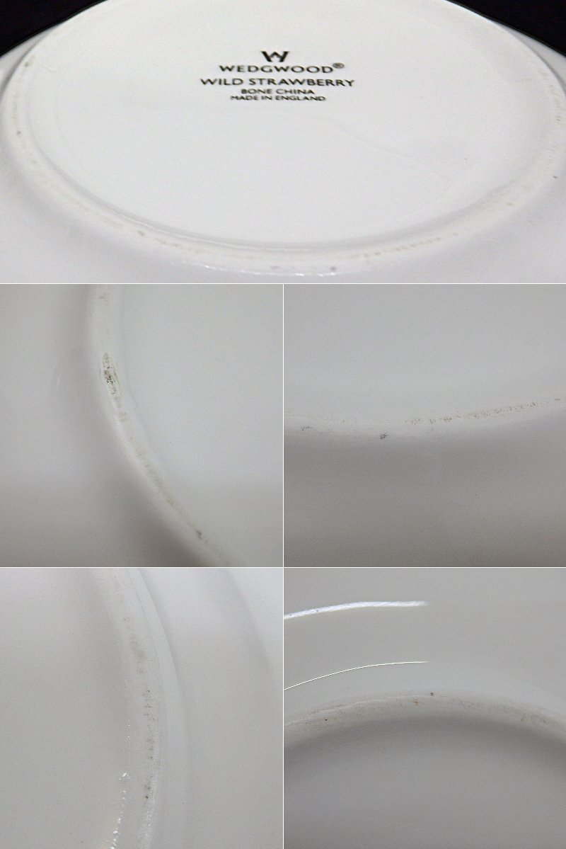 WEDGWOOD ウェッジウッド ワイルドストロベリー ウィンザートレイ (ウインザートレー） 磁器 金縁 金彩 いちご柄 WILD STRAWBERRY_画像9