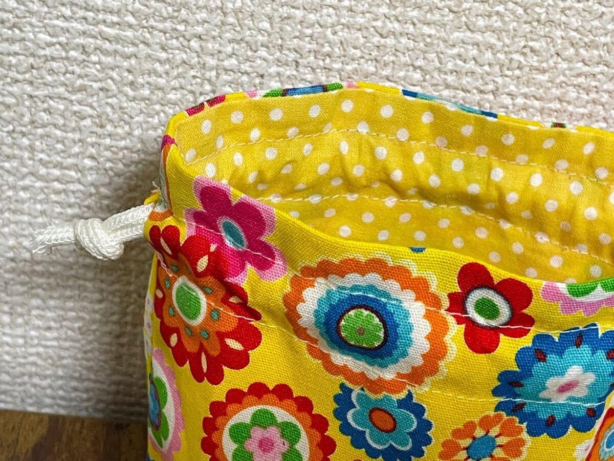 ハンドメイド 可愛い花柄の巾着袋*お薬入れ*イヤホン入れ*サニタリー*コスメ*ミニ巾着袋*の画像3