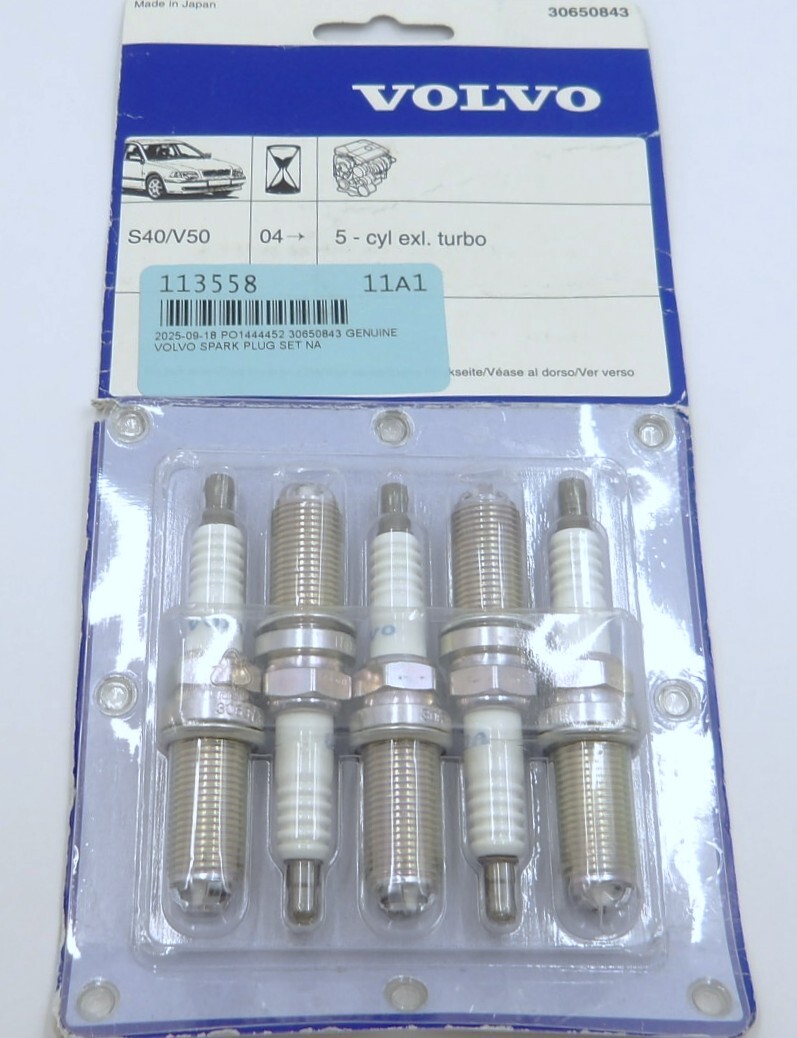 (送料込) ボルボ C30 S40 V50 NON-TURBO スパークプラグ【ボルボ純正・新品】5本セット_画像1