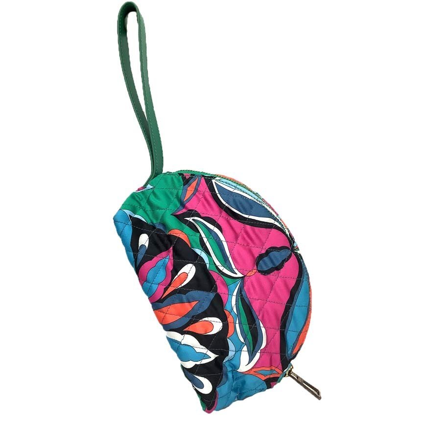 送料無料 EMILIO PUCCI エミリオプッチ キルティング ポーチ リストレット プッチ柄 美品 aq12065_画像2