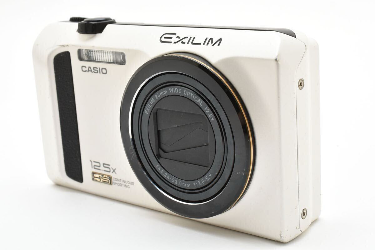 ◆通電◆ CASIO EXILIM EX-ZR100 ホワイト カシオ エクシリム コンパクトデジタルカメラ 本體のみ #582
