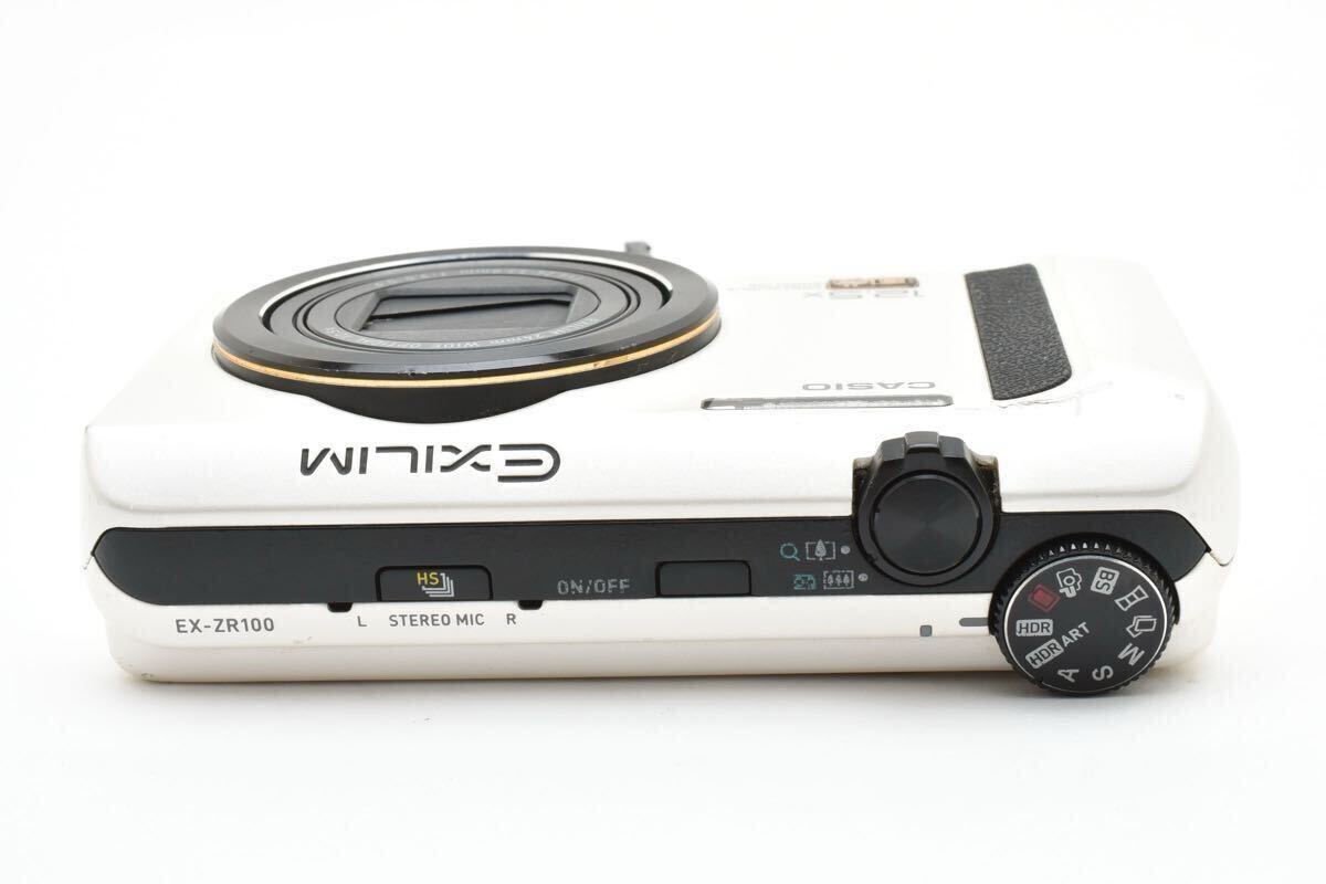 ◆通電◆ CASIO EXILIM EX-ZR100 ホワイト カシオ エクシリム コンパクトデジタルカメラ 本體のみ #582
