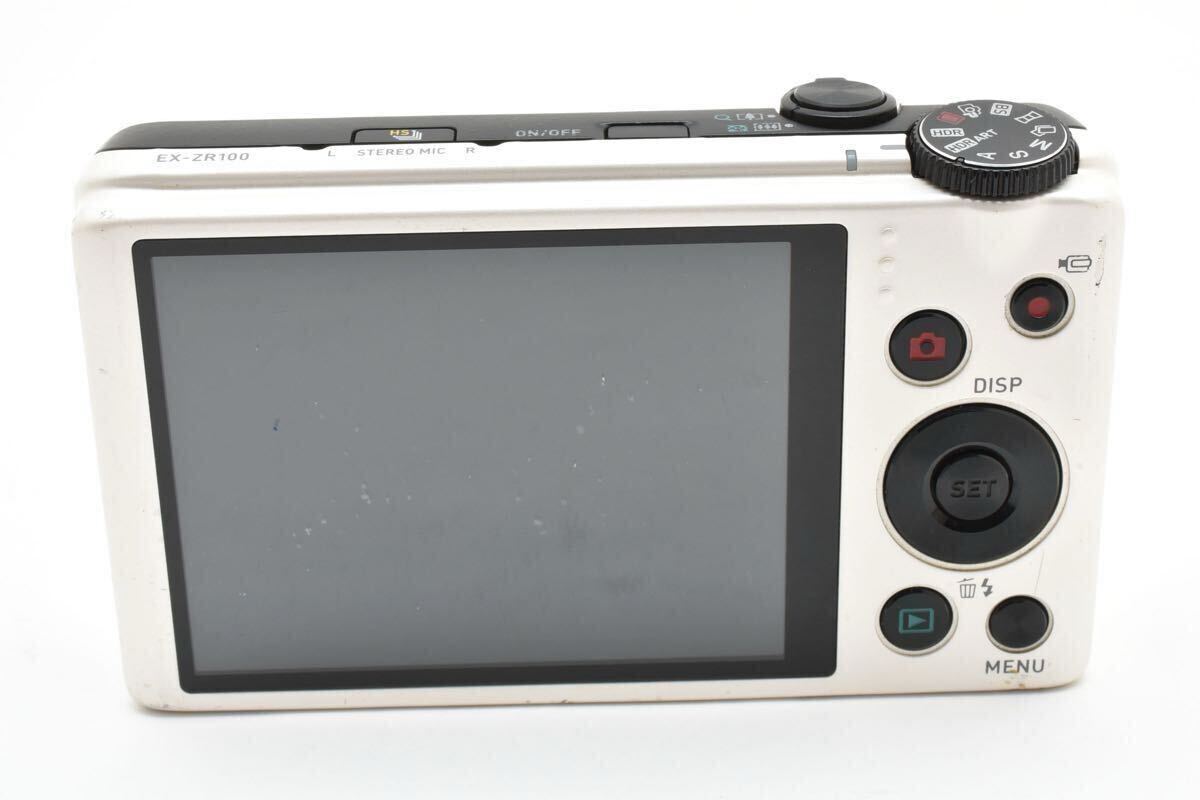 ◆通電◆ CASIO EXILIM EX-ZR100 ホワイト カシオ エクシリム コンパクトデジタルカメラ 本體のみ #582