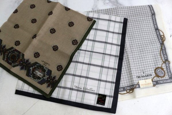 【未使用】ニナリッチ トラサルディ バレンティノ ウンガロなど ハンカチ まとめ 12点 セット まとめ売り 大量 af1432_画像2