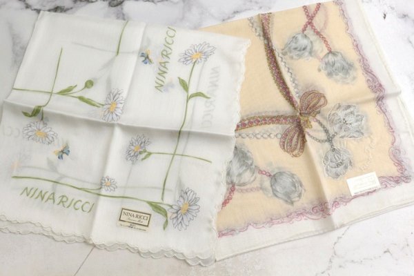 【未使用】ニナリッチ トラサルディ バレンティノ ウンガロなど ハンカチ まとめ 12点 セット まとめ売り 大量 af1432_画像4
