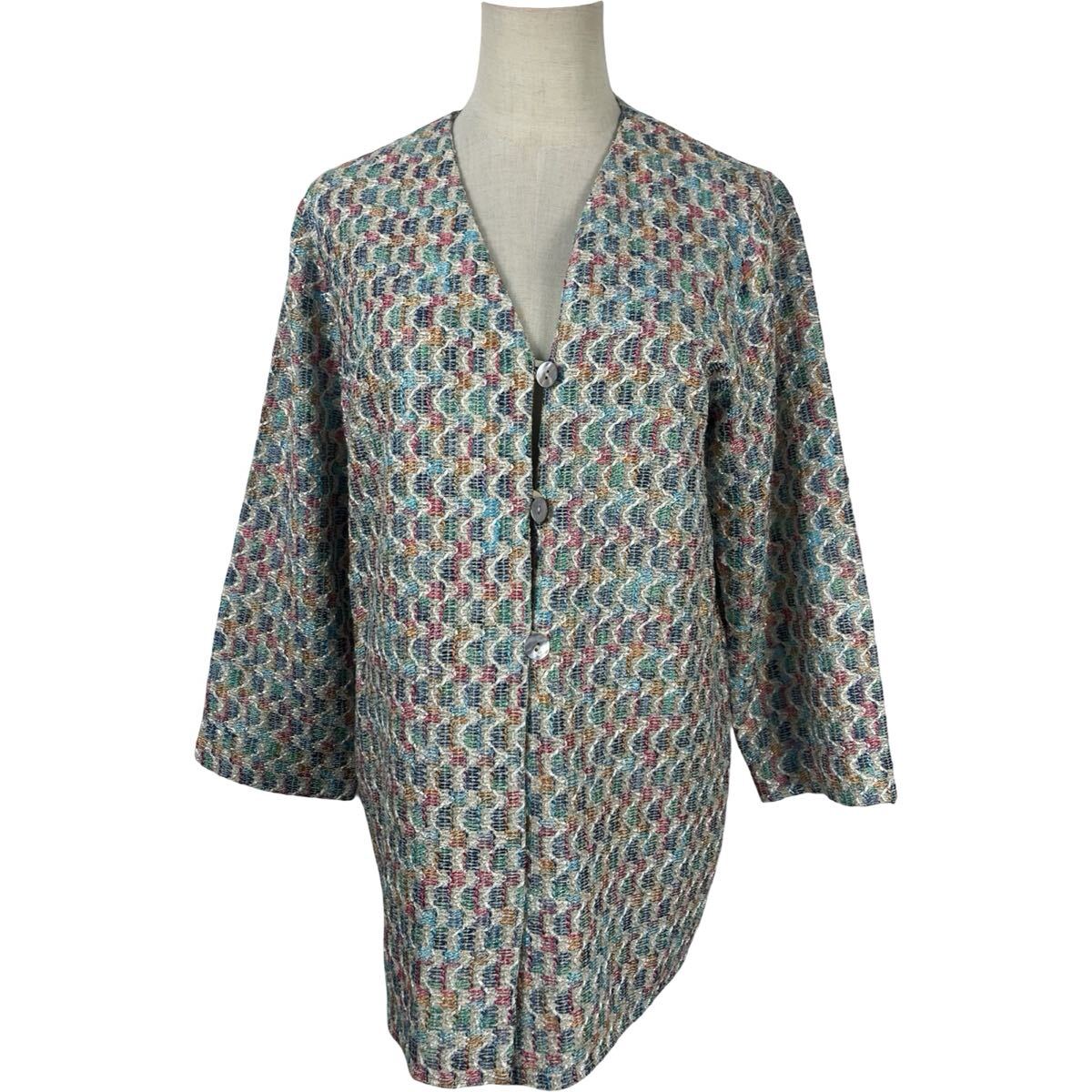 vintage HERNO ヴィンテージ　ヘルノ　レディース　ツイード　 カーディガン　コート　アウター　ジャケット_画像1