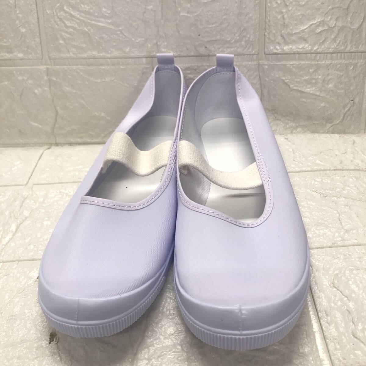 ★【在庫処分価格】moonSTAR ムーンスター ビニールバレー ホワイト 白 22㎝ 上靴 上履き 日本製☆T9-160J_画像2