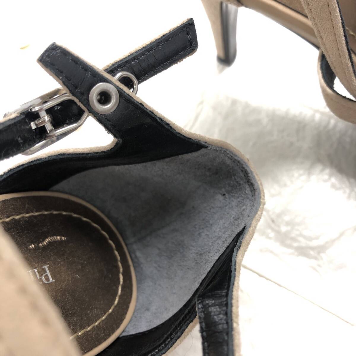 ★【在庫処分価格】PINKY&DIANNE ピンキー アンド ダイアン サンダル ブラウン系 ファー レディース サイズ35 1/2 ヒール約8cm☆T9-435J_画像7